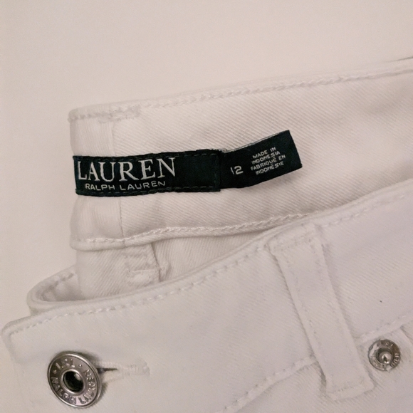 Ralph Lauren premier skinny cropped jeans white size 12 - Picture 4 of 6